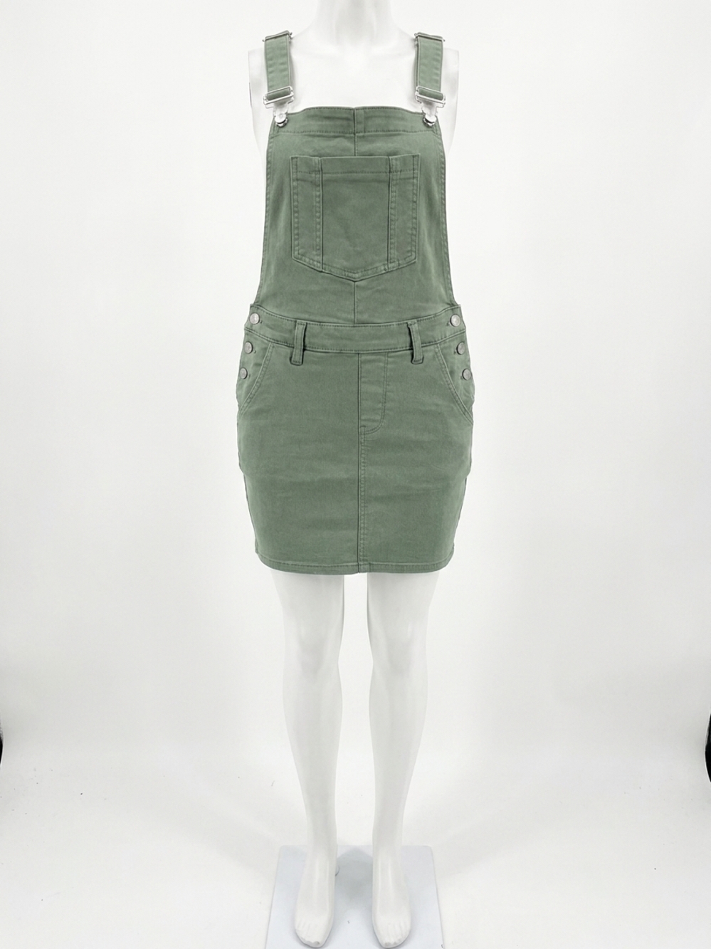 NEW JUDY BLUE totally over it overall skirt in sage